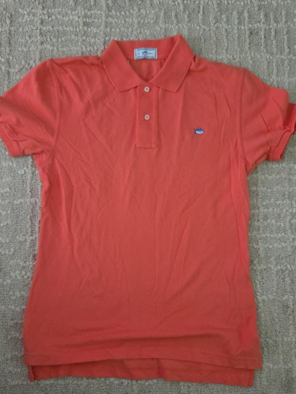 Southern Tide Coral Skipjack Polo, S